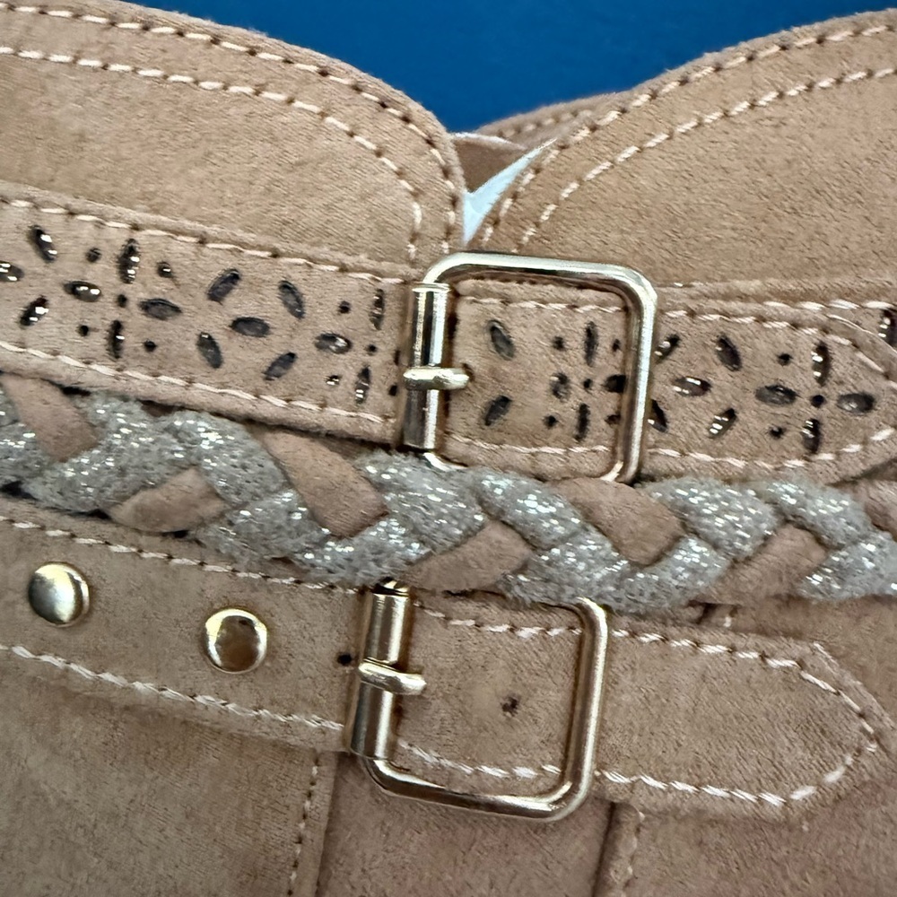 Sonoma Brown Ankle Boots with Braided Strap - Picture 7 of 9
